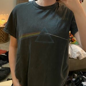 Black / Gray Acid Wash Pink Floyd Band Tee
